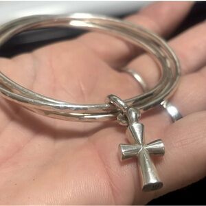 James Avery SterlySilver Cross Charm Bracelet
